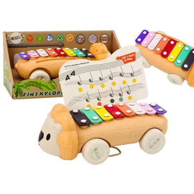 LeanToys Kinderbecken auf Rädern, buntes Lernspielzeug Instrument für Kinder