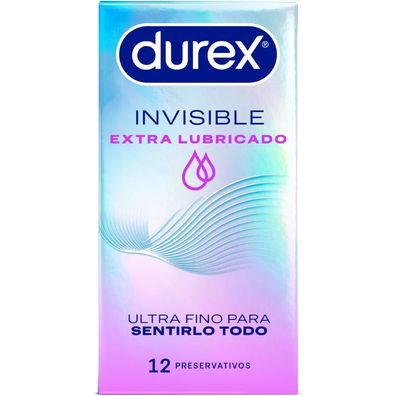 Durex Extra Geschmierte Unsichtbare Kondome, 12 Stück