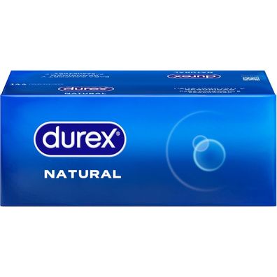 Durex Natürliche Kondome 144 Stück, Easy-On-Form, Nennweite 54mm