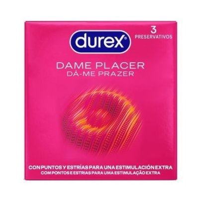 Durex Kondome Dame Placer mit Noppen und Rillen, 3 Stück