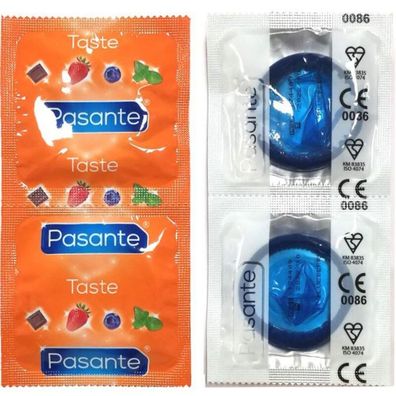 Pasante Kondome Blaubeergeschmack 144 Stück blau