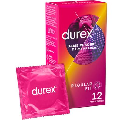 Durex Dame Placer Kondome mit Noppen und Rillen, 12 Stück