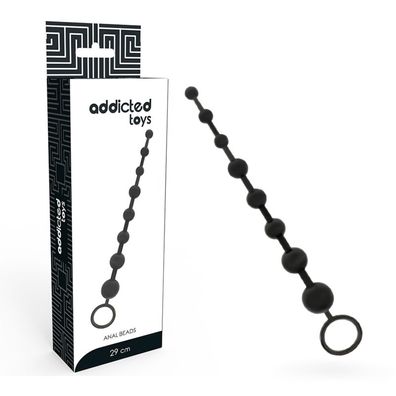 Addicted Toys Analkugelkette mit 8 Perlen, 29 cm, schwarz