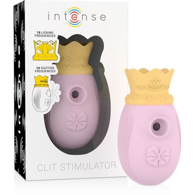 Intense Klitorisstimulator mit 10 Saug- und Leckmodi, Rosa