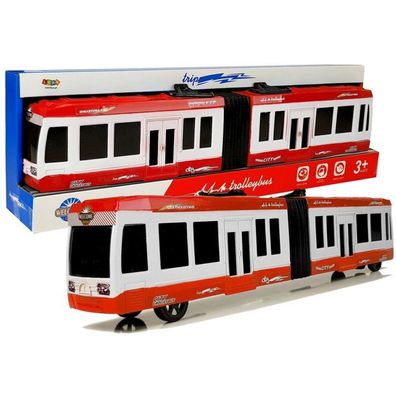 Leantoys Gelenkbus mit Friktionsantrieb Rot