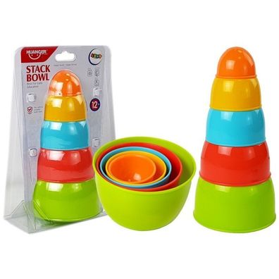 Leantoys Pyramidenbecher und Schüsseln für Babys, 5 Stück