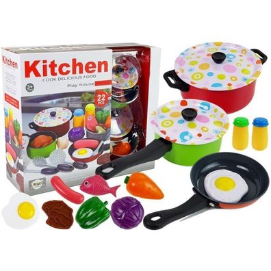 Leantoys Küchenset Geschirr Cook 22-teilig