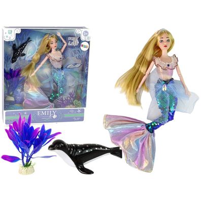 Leantoys Emily die Meerjungfrau Baby Puppe Grünes Zubehör