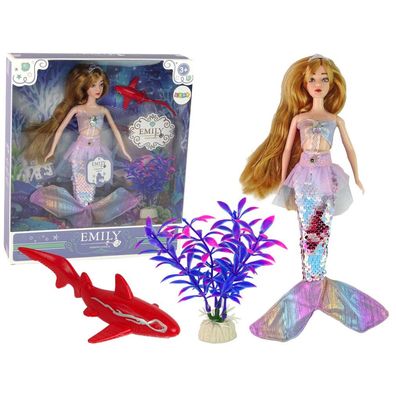 Leantoys Emily die Meerjungfrau Baby Puppe Rosa Zubehör