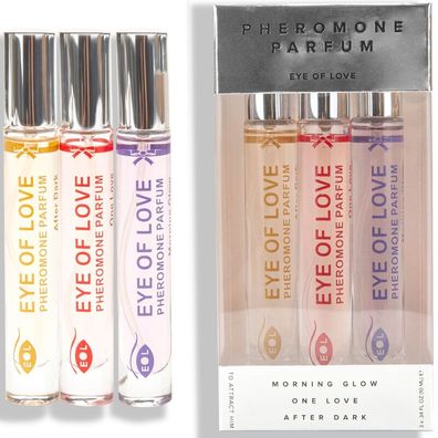 Eye of love Pheromon-Parfüm-Set, 3 Düfte, Morning Glow, ONE Love, After Dark