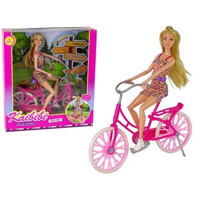 Leantoys Rosa Fahrradpuppe