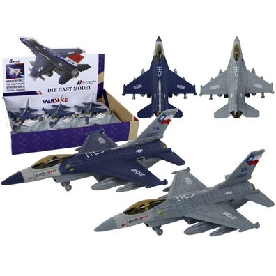 Lean Toys Modell eines Flugzeugs mit Reibungsantrieb, marineblau oder grau