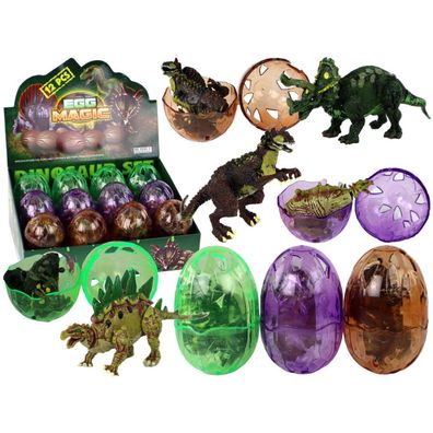 Leantoys Dinosaurier Figur Ei 3 Farben 9 cm