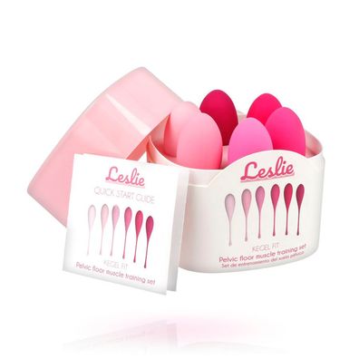Leslie Kegel FIT Beckenboden-Trainingsset mit 6 Silikon-Liebeskugeln