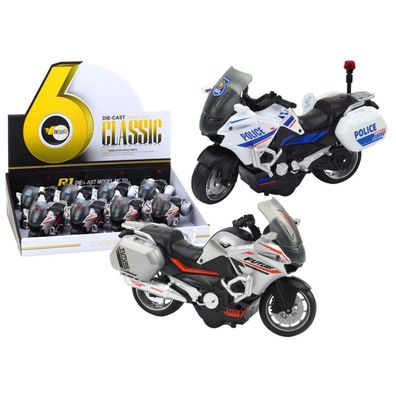 Lean Toys Polizei-Sportmotorrad Im Maßstab 1:10