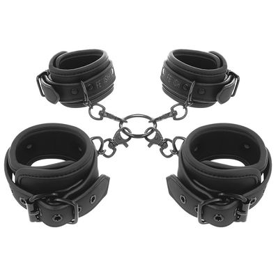 Fetish Submissive Handschellen-Set für Hand- und Knöchel mit Neopren-Futter