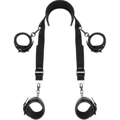 Fetish Submissive Handschellen-Set Meisterposition mit Neopren-Fesseln