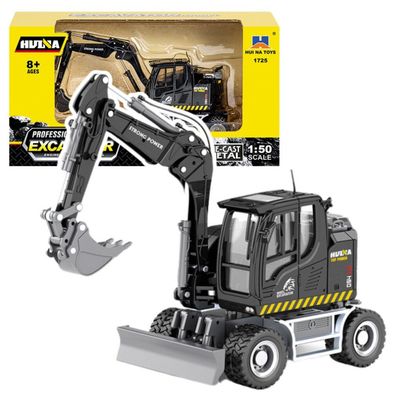 Lean Radbagger Mit Planierraupe Metall Huina Schwarz 1:50