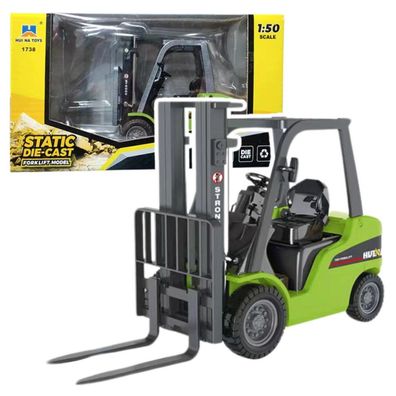 Lean Metall-Gabelstapler Mit Beweglichen Gabeln Huina Grün 1:50