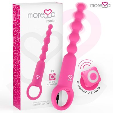 Moressa Ronie Fernbedienung Analvibrator mit Perlenkette rosa