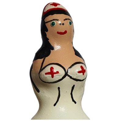 Condomerie Handbemalte Kondome Krankenschwester Schwarz