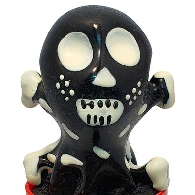 Condomerie handbemalte Neuheitskondome Totenkopf schwarz