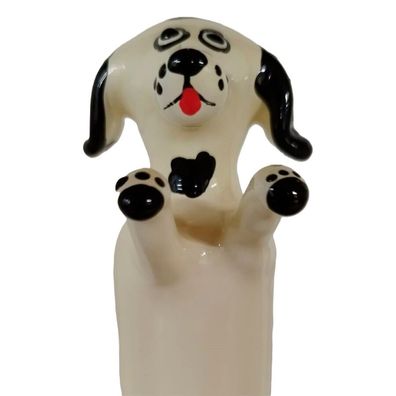 Condomerie handbemaltes Neuheitskondom Glücklicher Weisser Hund XL