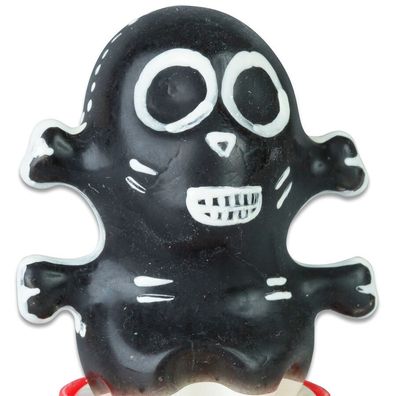 Condomerie handbemalte Neuheitskondome Totenkopf schwarz