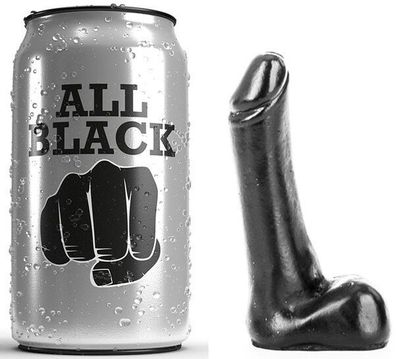 All Black Dildo mit natürlicher Form, schwarz