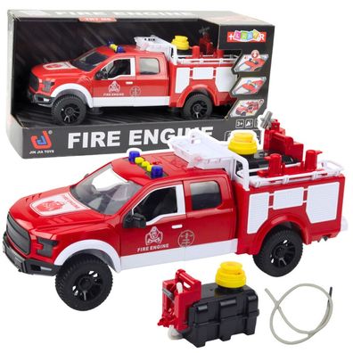 Lean Feuerwehr Lkw Wasser Lichter Geräusche Weiß Rot 1:12