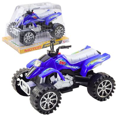 Lean Off-Road Quad Mit Antrieb Profilierte Räder Blau