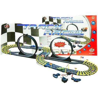 Autorennbahn Rennbahn Track Racing 565cm 2 Autos 2 Joysticks Aufkleber Kinder 6