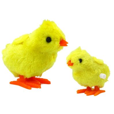 Springendes Aufziehhuhn-Plüschgelb