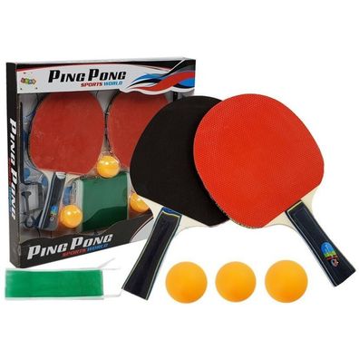 LeanToys Tischtennis Set mit Schlägern und Netz