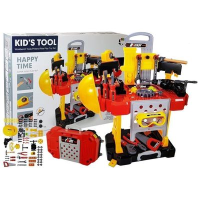 Leantoys DIY Batterie Kit 3in1 Koffer Werkstatt 85 Elemente 56cm