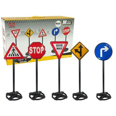 Leantoys Großes Set pädagogischer Verkehrszeichen 82 cm