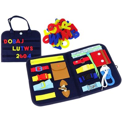IMPORT Leantoys Sensorische Manipulation Board Case für Kleinkinder