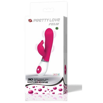 Pretty Love Flirtation Vibrator mit Klitoris-Stimulator, 21 cm, flieder/weiß