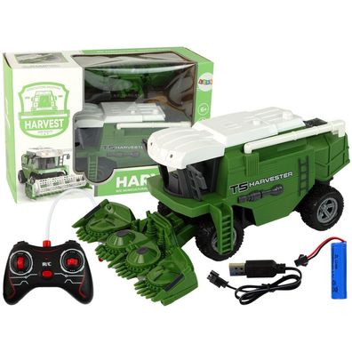 IMPORT Leantoys Landwirtschaftliches Fahrzeug Mähdrescher R/C 29 cm Grün