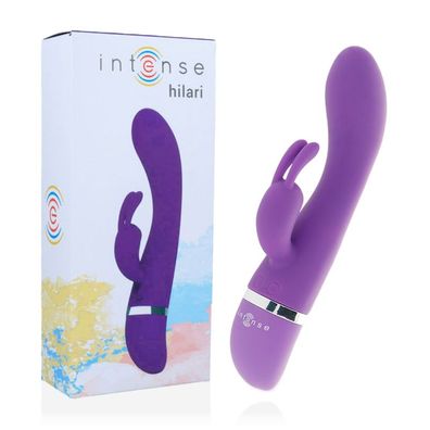 Intense Hilari Rabbit-Vibrator mit Klitorisreizer, 30 Modi, Silikon lila