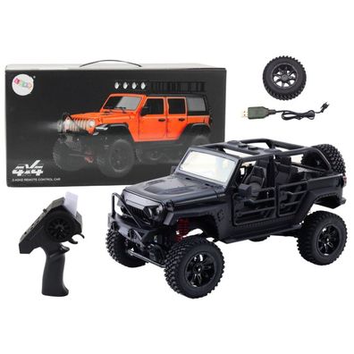 Leantoys Ferngesteuertes Geländefahrzeug RC 2.4G 4x4 Antrieb Schwarz