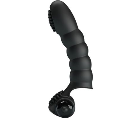Pretty Love Alexander Fingervibrator mit 10 Vibrationen, Silikon, Schwarz