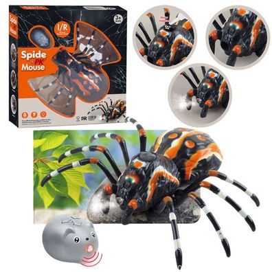 Leantoys Fernbedienung Spinne Tarantel Infrarot Schwarz R/C ST