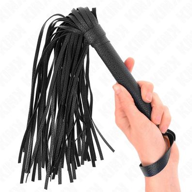 Kink Peitsche mit mehreren Strängen, dunkelblau und schwarz