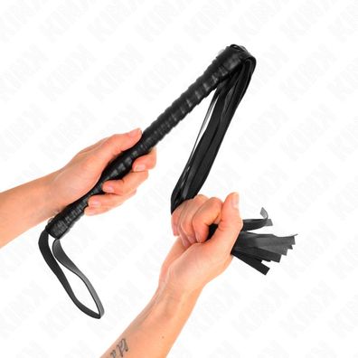 Kink Peitsche mit schwarzem strukturiertem Griff