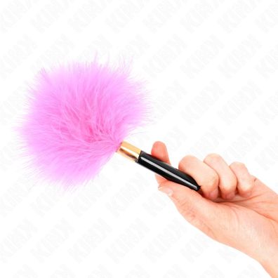 Kink Fuchsia Gold Metall Kitzelfedern