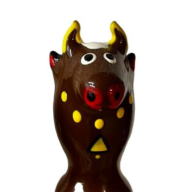 Condomerie Neuheitskondom Bull Black Modell 2 handbemaltes Kunstobjekt
