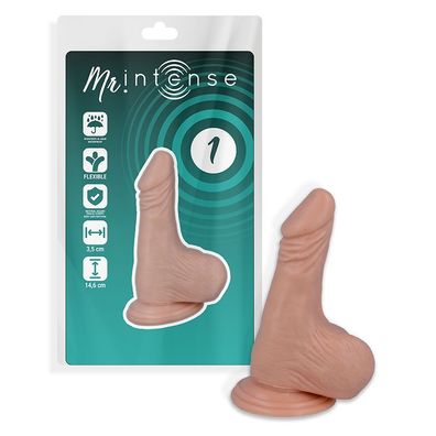 Mr. Intense Realistischer Dildo mit Saugnapf aus Gummi und PVC in Naturfarbe