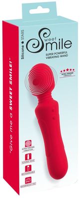 Sweet Smile Massagestab Super Powerful Vibrating rot