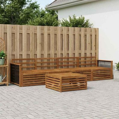 vidaXL Outdoor-Sofagarnitur 5 stk. Natur Massivholz Akazie